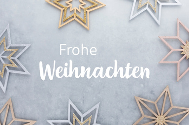 Gutscheinmotiv im Design Weihnachten Sterne