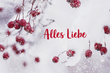 Gutscheinmotiv im Design Weihnachten &quot;Alles Liebe&quot;